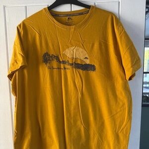 Forever 21 Yellow Graphic Crop Top